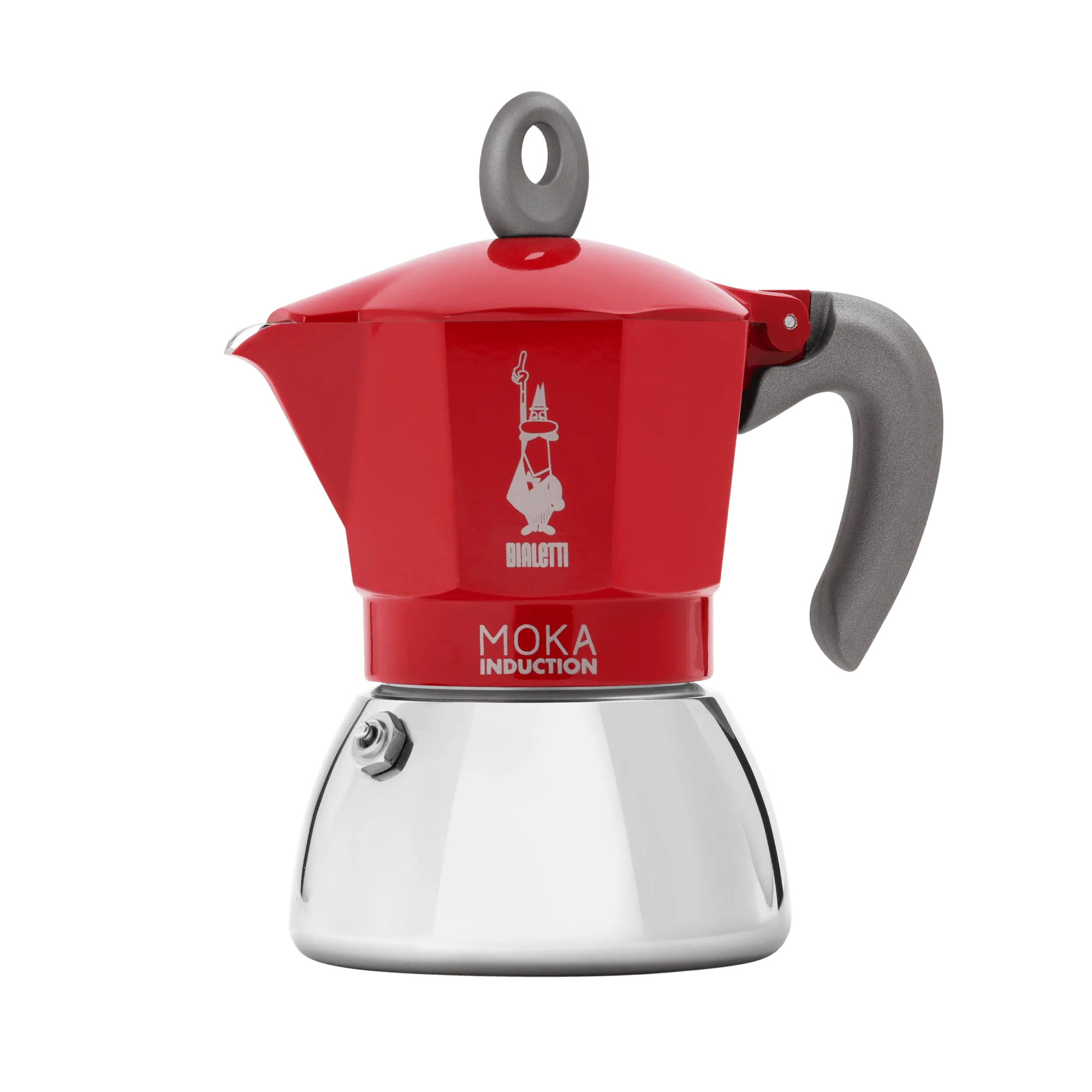 Μπρίκι Espresso Bialetti 0006946 MOKA Induction 6cups Inox Κόκκινο