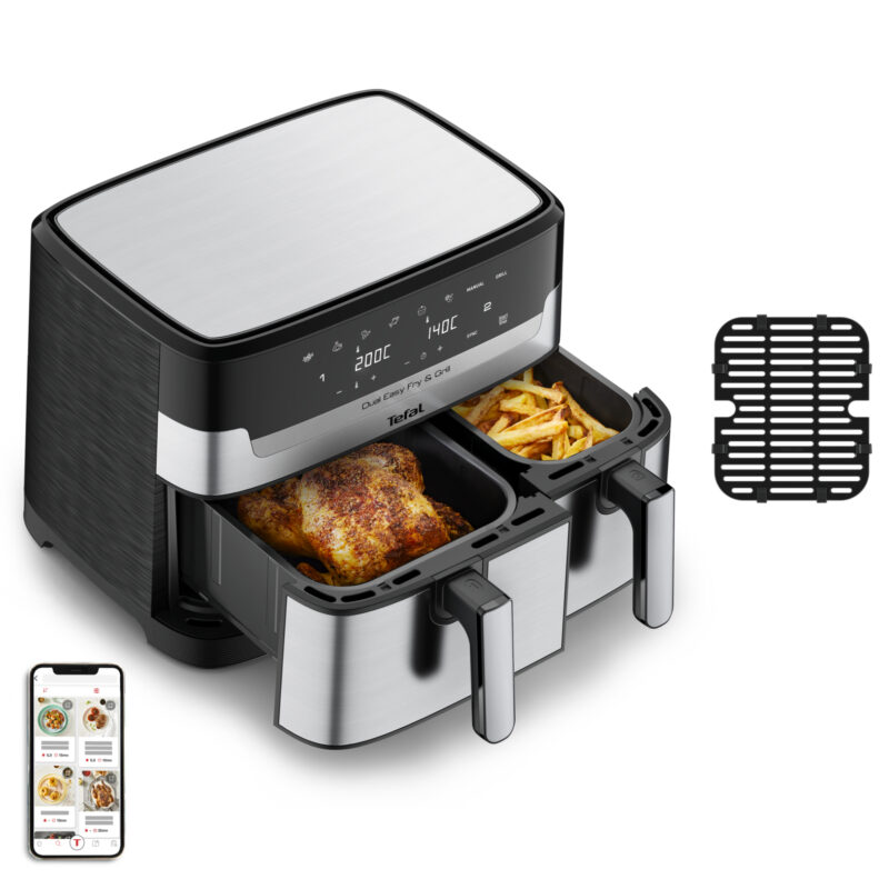 Φριτέζα Αέρος Tefal Dual Easy Fry & Grill EY905D  8,3 L  2700 W