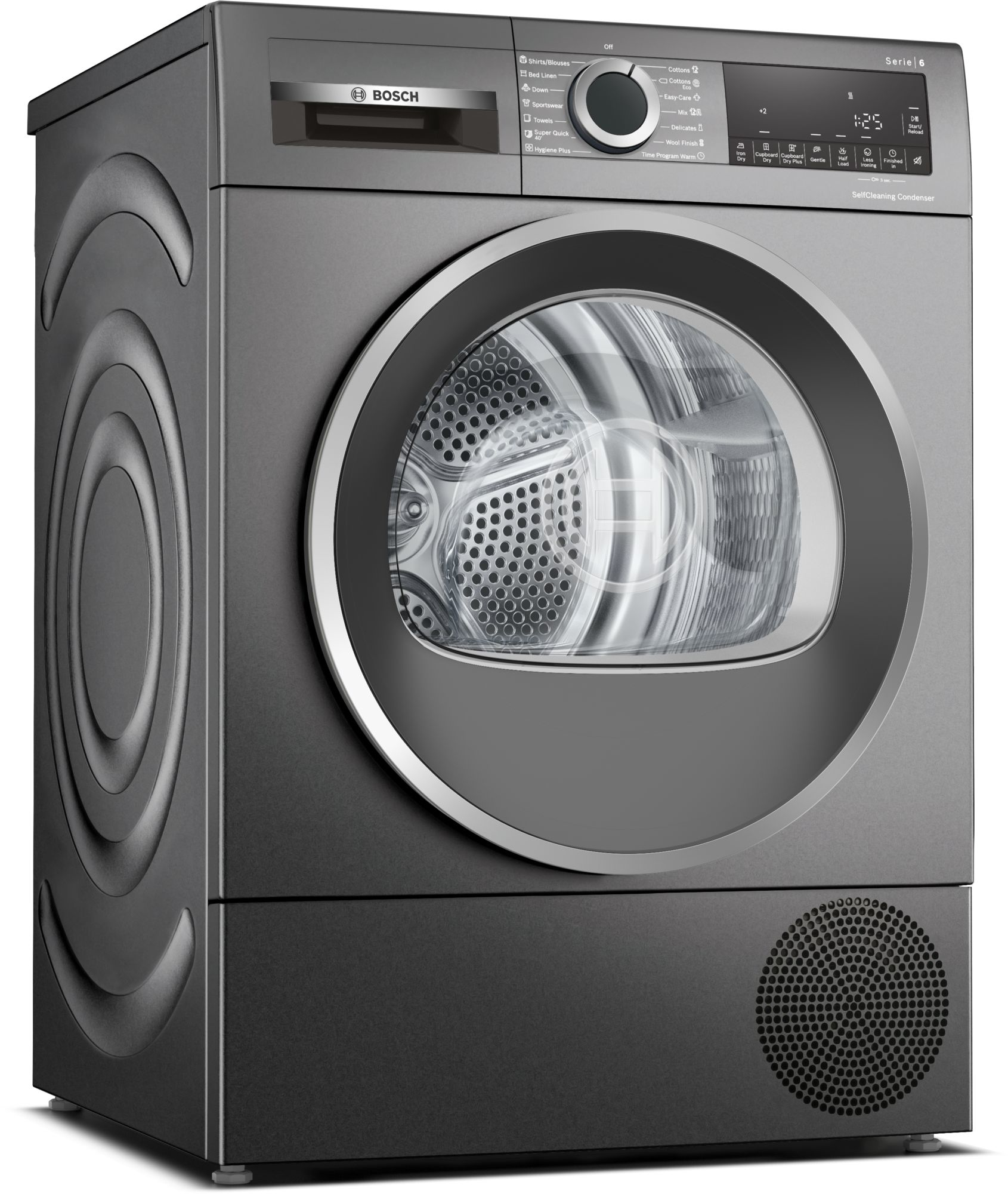Στεγνωτήριο Ρούχων Bosch Serie 6 WQG235DREU 8kg A+++ με Αντλία Θερμότητας Γκρι