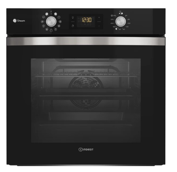 Φούρνος Άνω Πάγκου Indesit IFWS 4841 JH BL 71lt A+ Π59.5εκ. Μαύρος