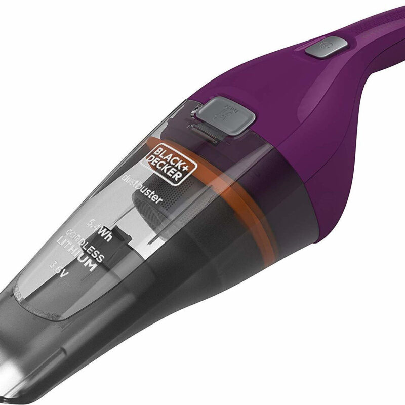 Black & Decker NVC115W σκουπάκι χειρός Γκρι, Μωβ (Πορφυρό) Χωρίς σακούλα