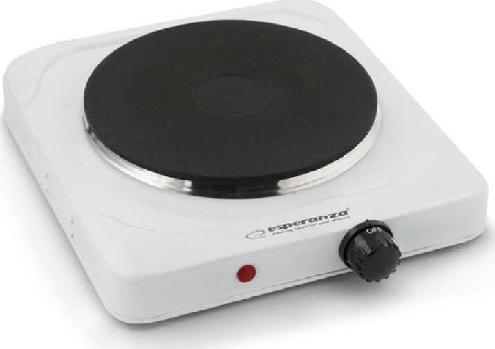 Εστία Επιτραπέζια Εμαγιέ Esperanza EKH002W 1500W Λευκή
