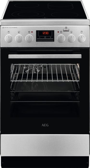 Κουζίνα AEG CCB56490BM 58lt με Κεραμικές Εστίες Π50εκ. Inox