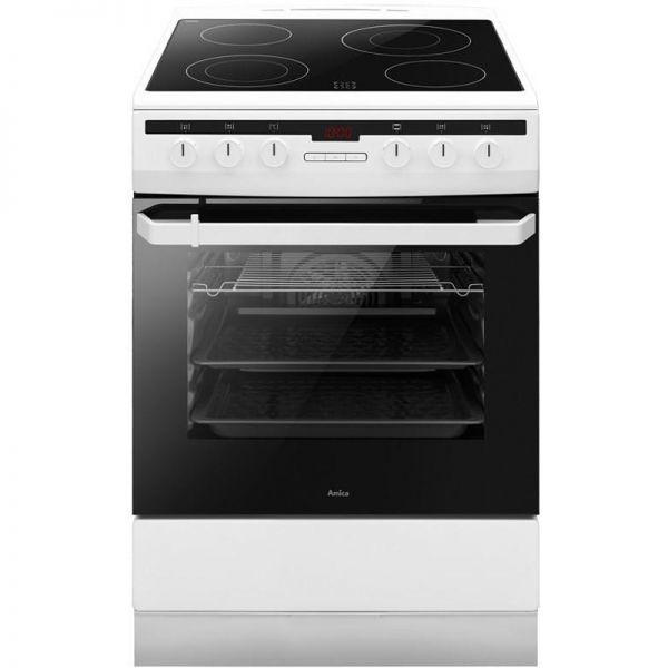 Κουζίνα AMICA 6018CE3.332EHTAQW 62lt με Κεραμικές Εστίες Πεκ. Λευκή
