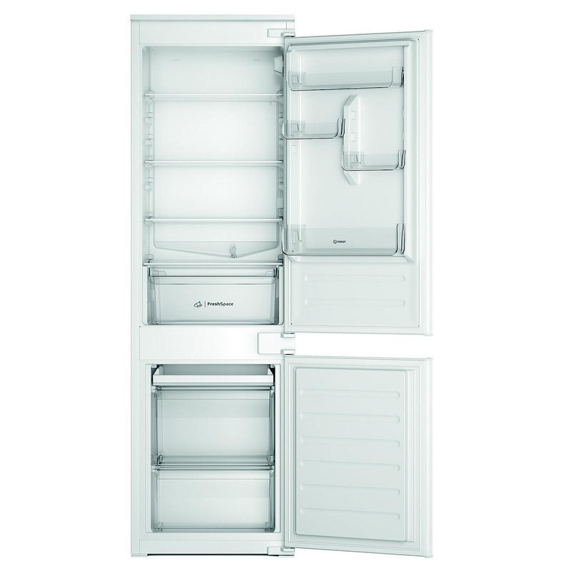Ψυγειοκαταψύκτης Εντοιχιζόμενος Indesit INC18D021A1 268lt E Υ177xΠ54xΒ54.5εκ. Λευκός