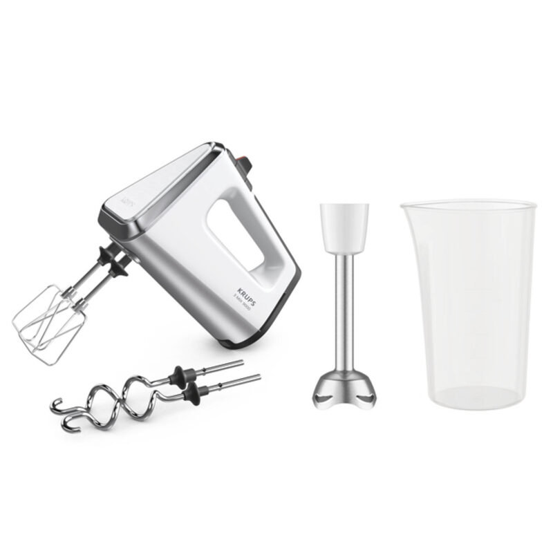 Μίξερ Χειρός Krups 3 Mix 9000 GN9121 με Ραβδομπλέντερ 750W Λευκό
