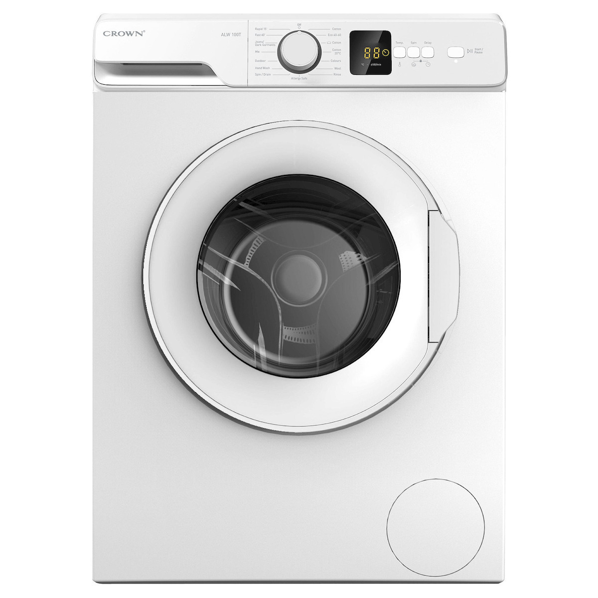 Πλυντήριο Ρούχων Crown ALW 100T 5kg D 1000 Στροφών Λευκό