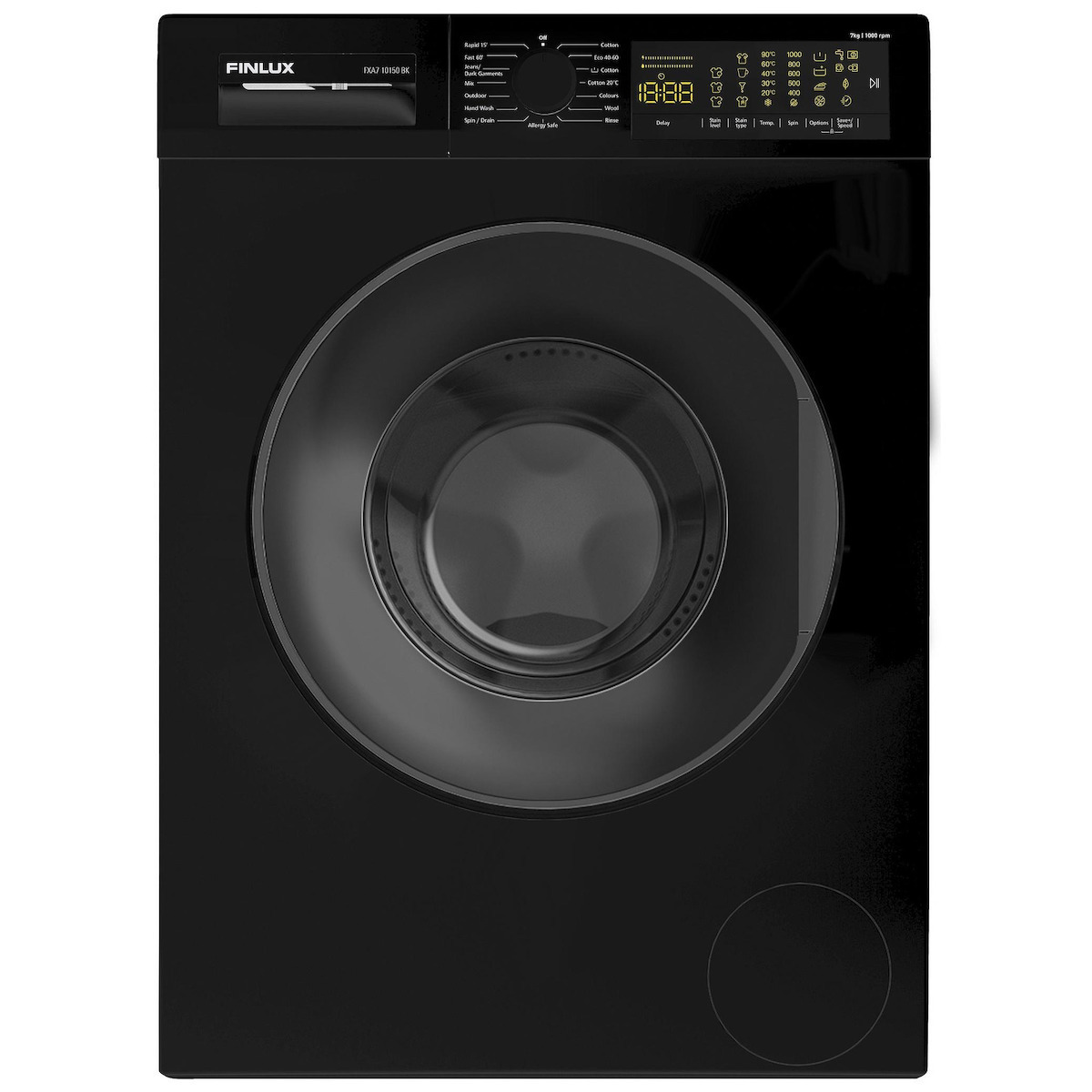 Πλυντήριο Ρούχων Finlux FXA7 10150 BK 7kg D 1000 Στροφών Μαύρο