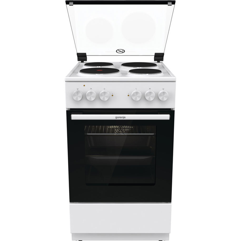 Κουζίνα Gorenje GE5A41WH με Εμαγιέ Εστίες 70lt Π50εκ. Λευκή