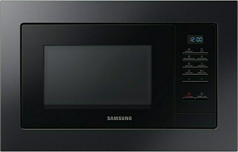 Φούρνος Μικροκυμάτων Εντοιχιζόμενος Samsung MG23A7013CA/OL 800W με Grill 23lt Μαύρος Black Glass Frame