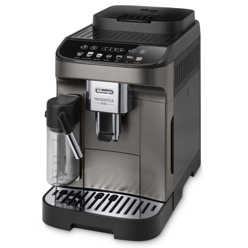 Μηχανή Espresso DeLonghi ECAM 290.81.TB Magnifica Evo Milk 1450W Πίεσης 15bar για Cappuccino με Μύλο Άλεσης Ασημί