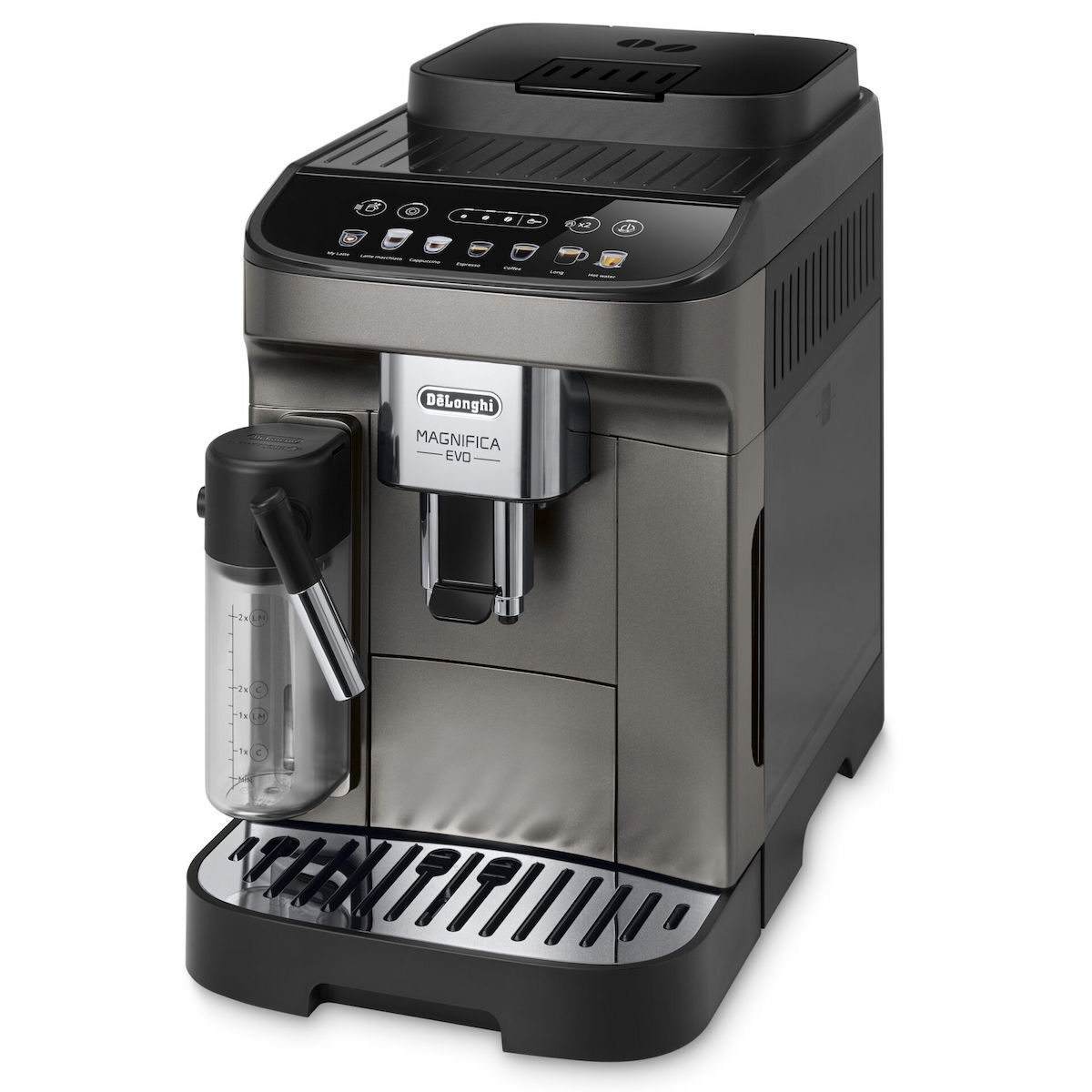 Μηχανή Espresso DeLonghi ECAM 290.81.TB Magnifica Evo Milk 1450W Πίεσης 15bar για Cappuccino με Μύλο Άλεσης Ασημί