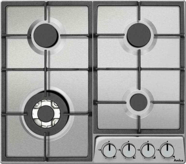 Εστία Αυτόνομη Υγραερίου Amica PGD6101APR 4 Θέσεων 59x52εκ Inox