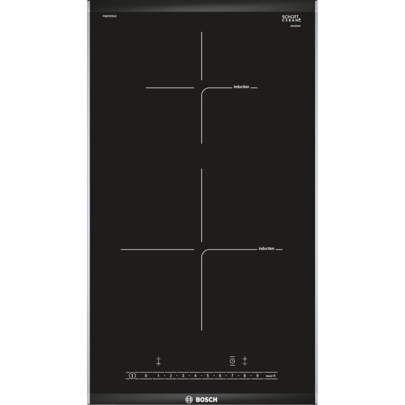 Εστία Αυτόνομη Επαγωγική Domino Bosch PIB375FB1E 2 Θέσεων 30.6x52.7εκ. Μαύρη