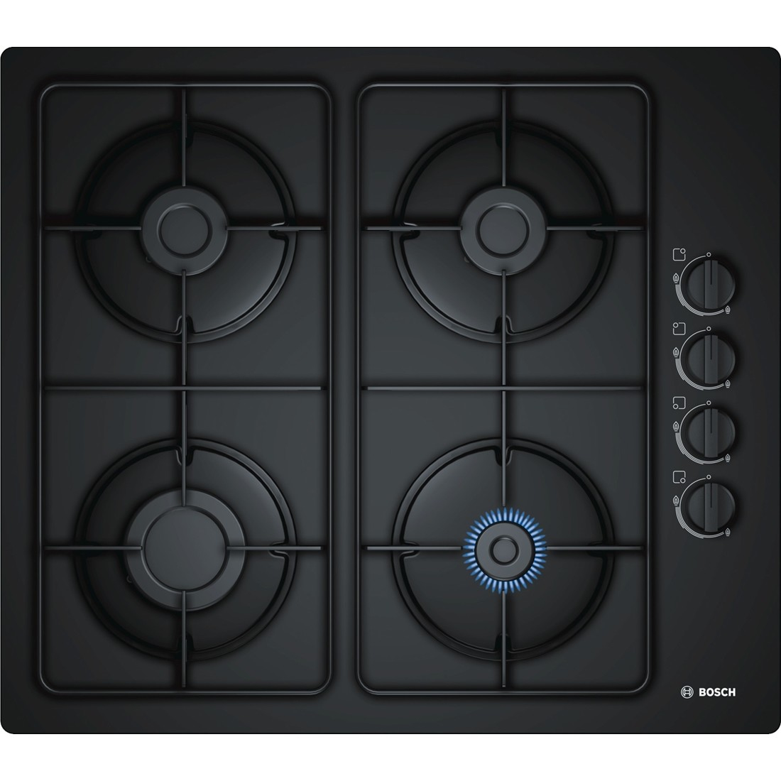 Εστία Αυτόνομη Υγραερίου Bosch POP6B6B80 4 Θέσεων 59x52εκ. Μαύρη