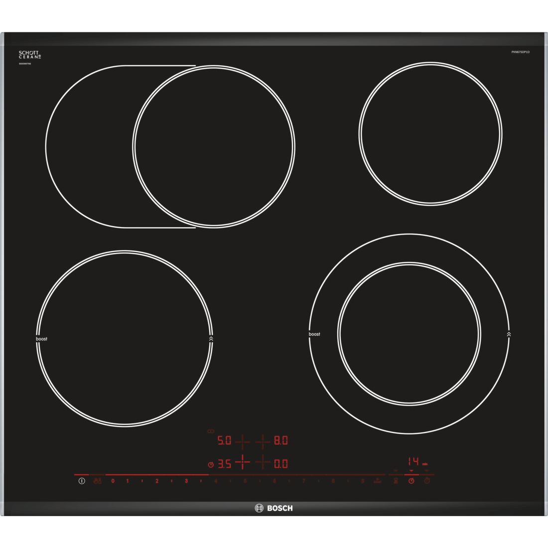 Εστία Αυτόνομη Κεραμική Bosch Serie 8 PKN675DP1D 10 x 59 x 75 cm