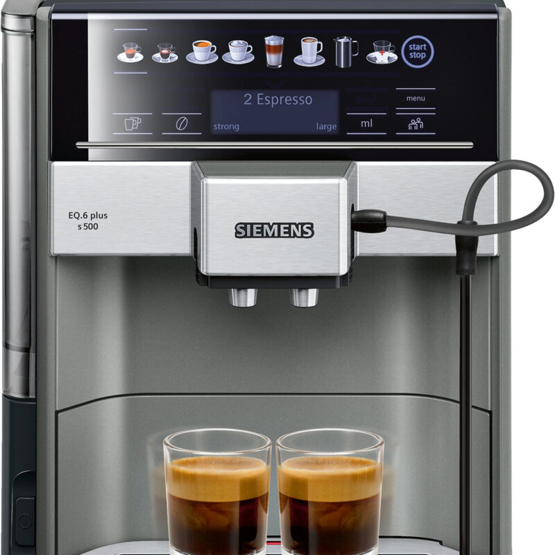 Μηχανή Espresso Siemens EQ.6 TE655203RW 1500W Πίεσης 19bar με Μύλο Άλεσης Μαύρη