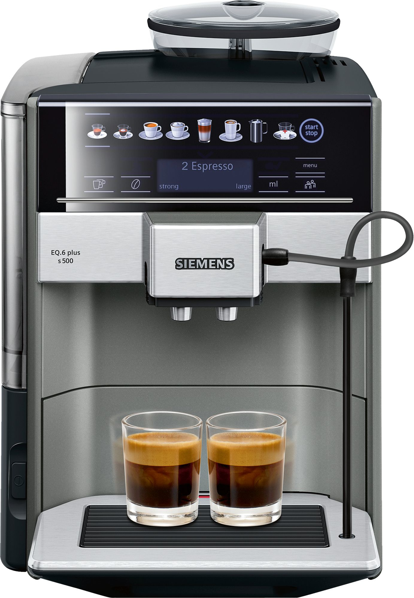 Μηχανή Espresso Siemens EQ.6 TE655203RW 1500W Πίεσης 19bar με Μύλο Άλεσης Μαύρη