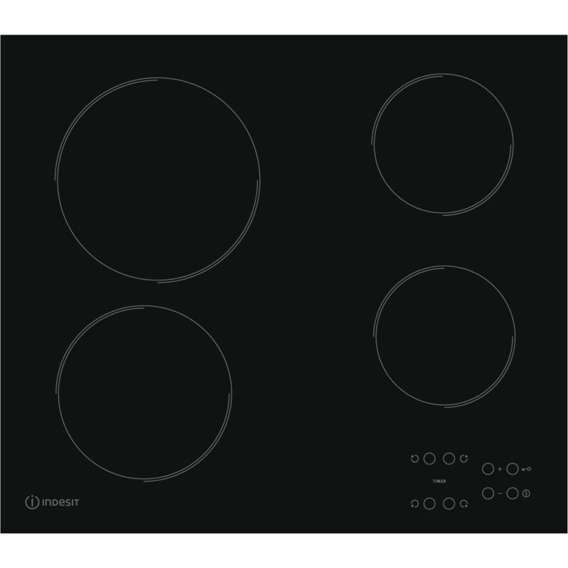 Εστία Αυτόνομη Κεραμική Indesit RI 161 C 58x51εκ. Μαύρη