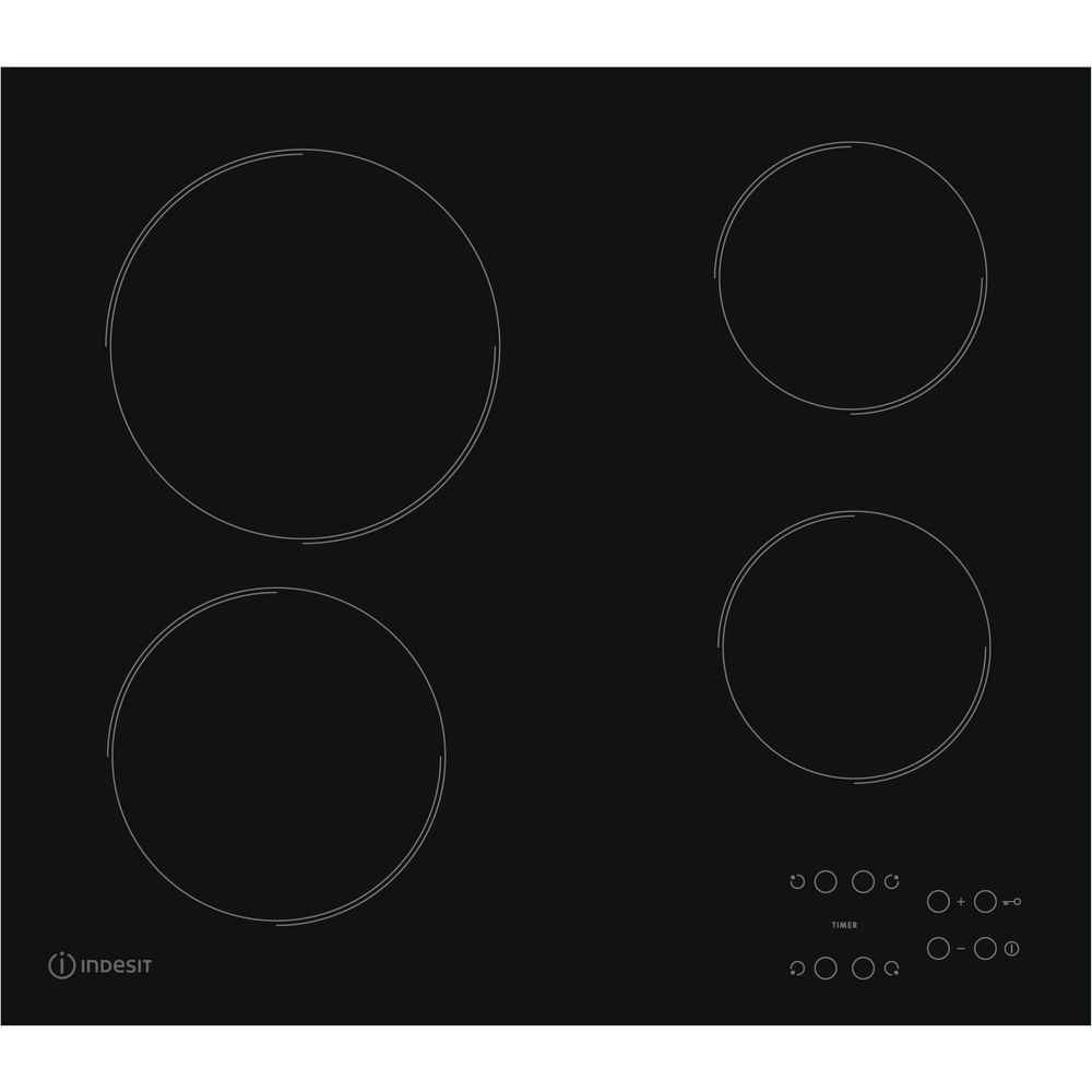 Εστία Αυτόνομη Κεραμική Indesit RI 161 C 58x51εκ. Μαύρη