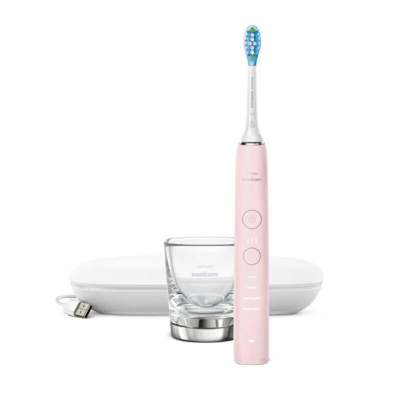 Ηλεκτρική Οδοντόβουρτσα Philips DiamondClean 9000 HX9911/29 με Χρονομετρητή & Θήκη Ταξιδίου Ροζ
