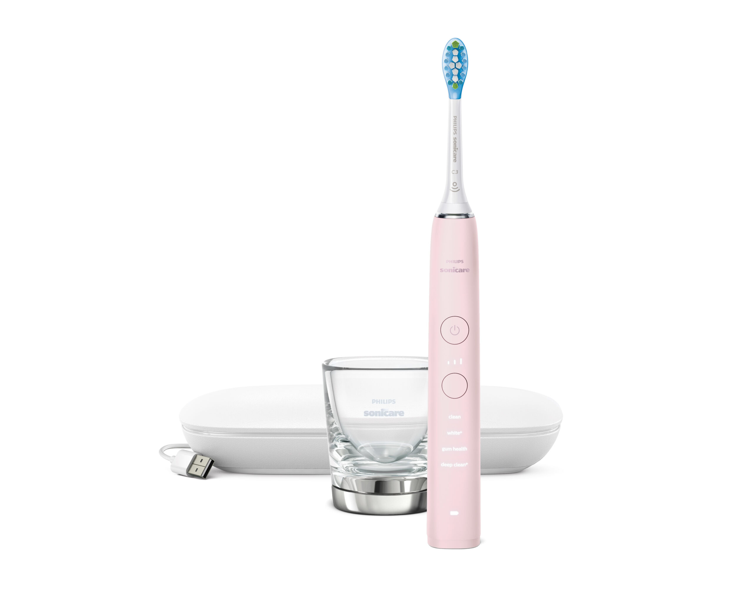 Ηλεκτρική Οδοντόβουρτσα Philips DiamondClean 9000 HX9911/29 με Χρονομετρητή & Θήκη Ταξιδίου Ροζ