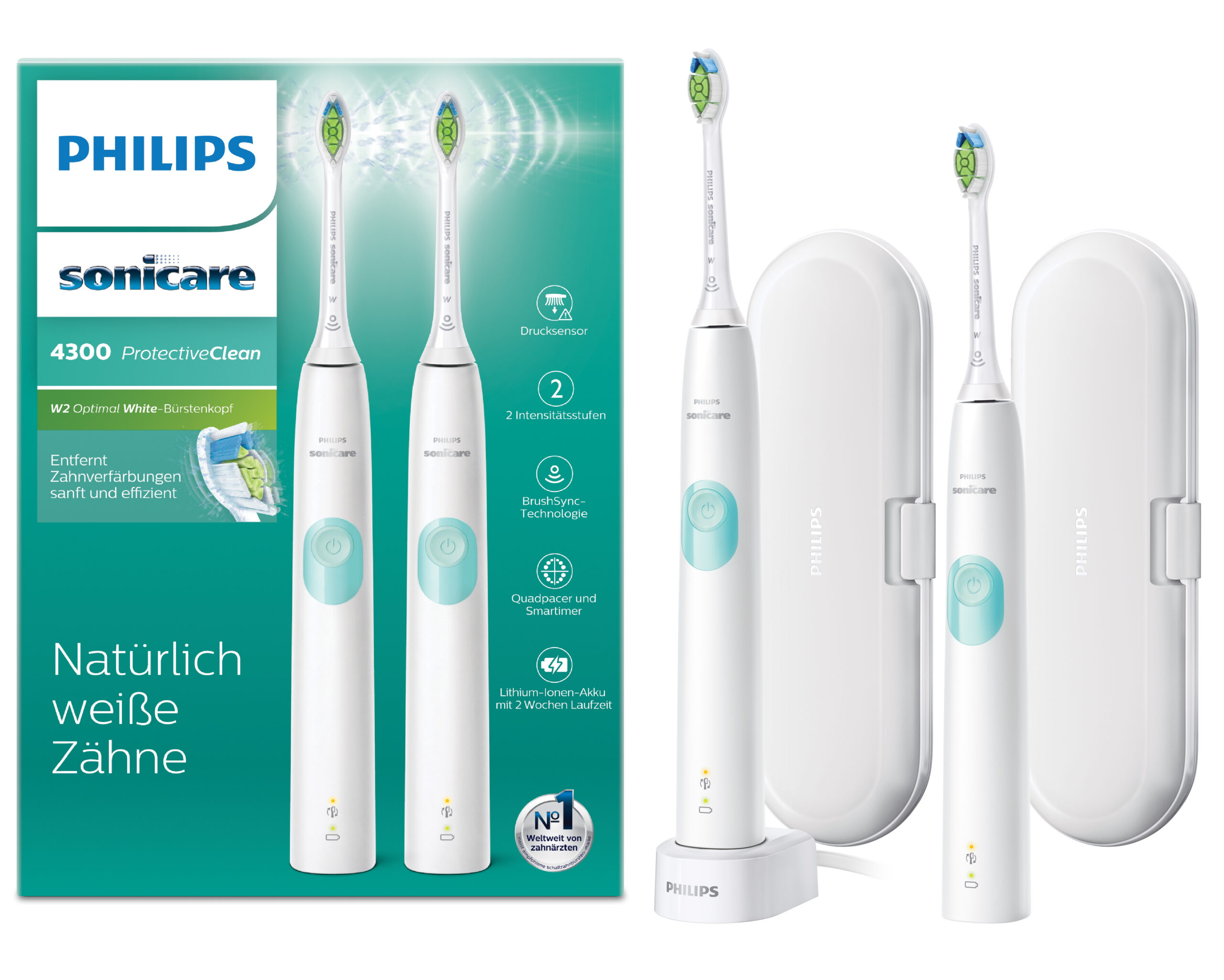 Ηλεκτρικές Οδοντόβουρτσες Σετ Philips Sonicare HX6807/35 2τμχ με Θήκη Ταξιδίου