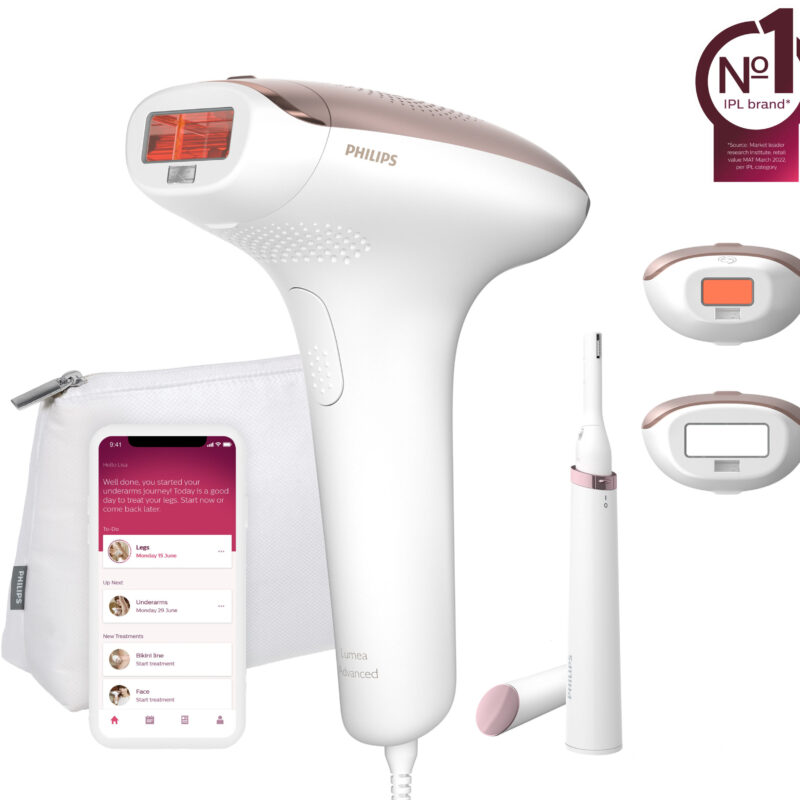 Αποτριχωτική Μηχανή Φωτόλυσης Philips Lumea Advanced BRI921/00 ΙPL Ροζ/Λευκή