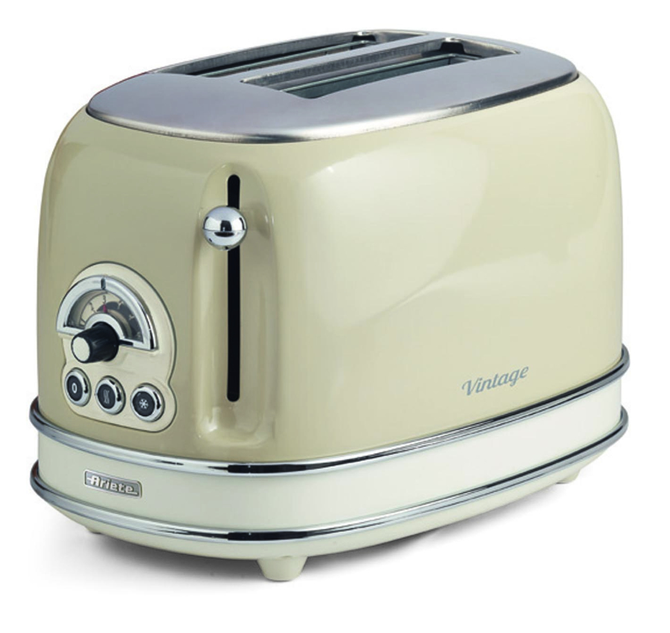 Φρυγανιέρα Ariete Vintage 0155CR 810W για 2 φέτες Μπεζ