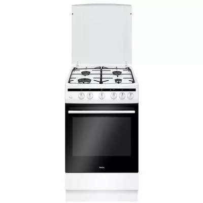 Κουζίνα Amica 57GGH5.33HZPMSW 67lt Α με Εστίες και Φούρνο Υγραερίου Π50εκ Λευκή