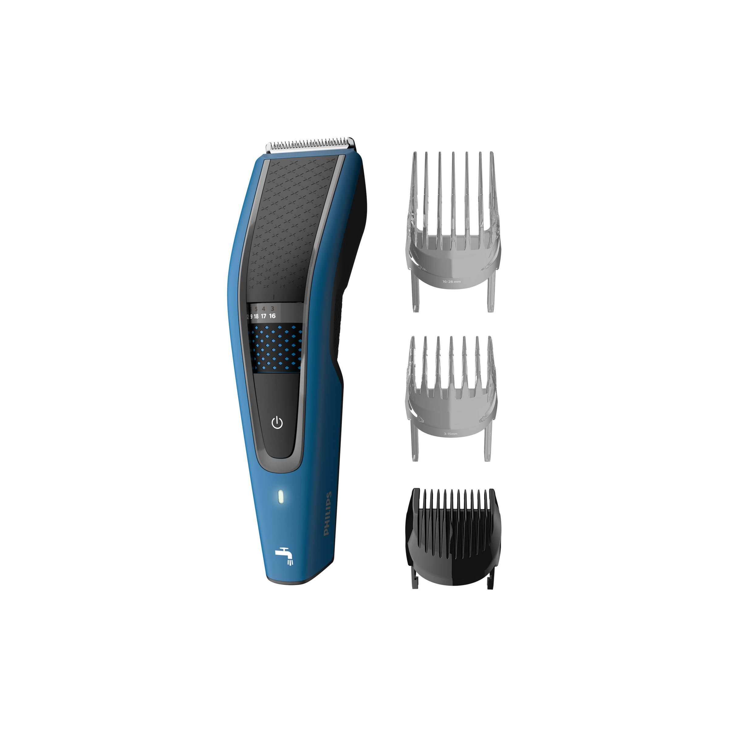 Κουρευτική Μηχανή Επαναφορτιζόμενη Philips 5000 series HC5612/15 Μαύρη/Μπλε