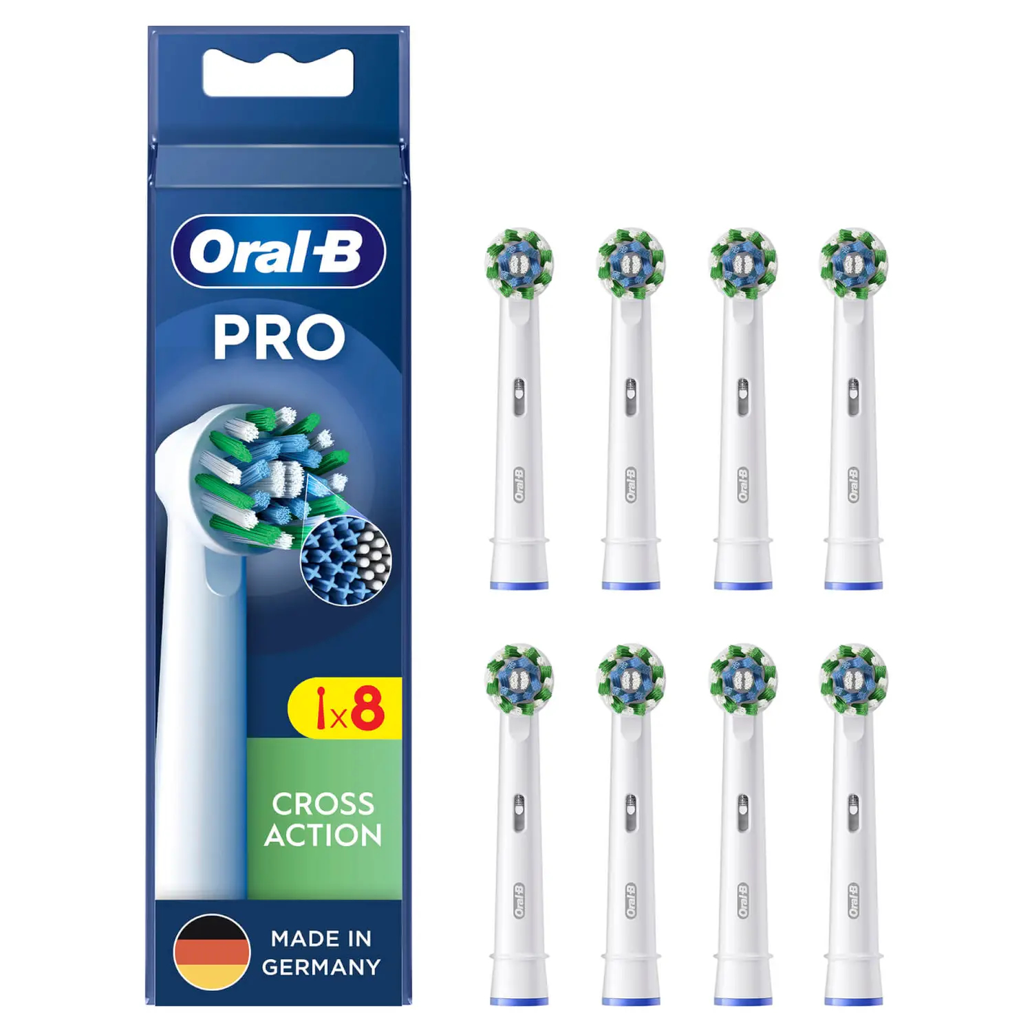 Oral-B Pro Cross Action Ανταλλακτικές Κεφαλές για Ηλεκτρική Οδοντόβουρτσα 8τμχ