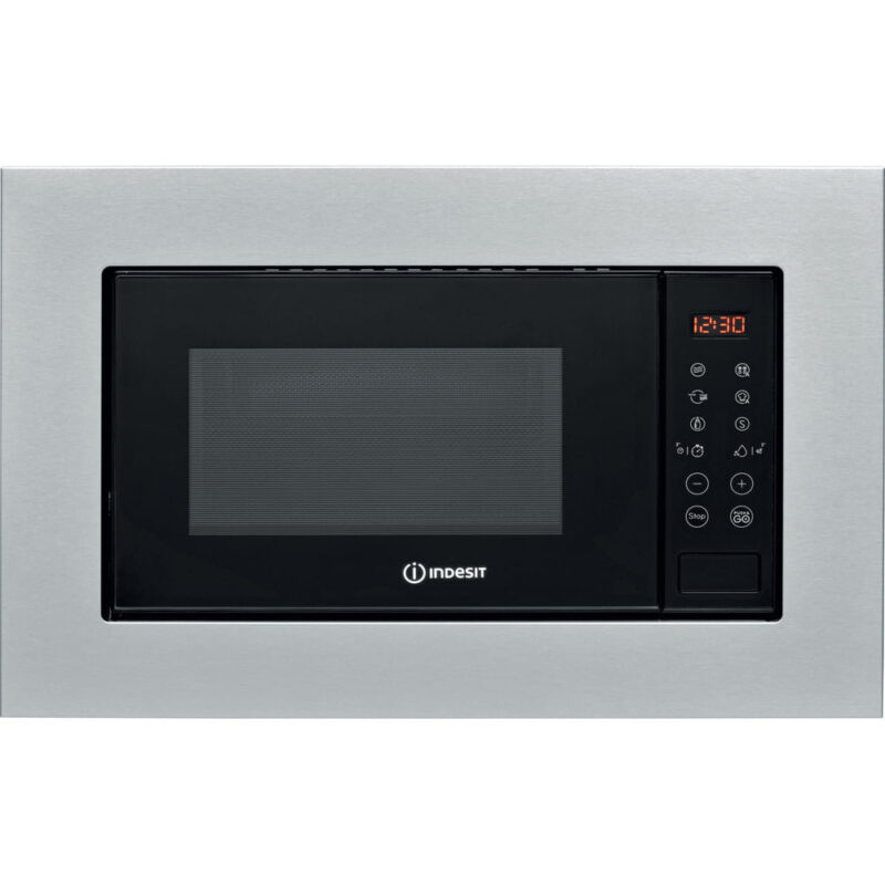Φούρνος Μικροκυμάτων Εντοιχιζόμενος Indesit MWI120GX 20lt 800 W με Grill Inox