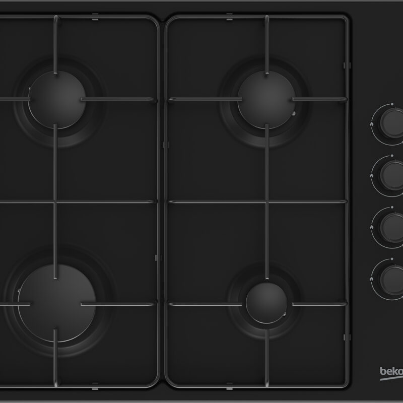 Εστία Αυτόνομη Υγραεριου Beko HIBG64120SB 4 Θέσεων 60cm Μαύρη
