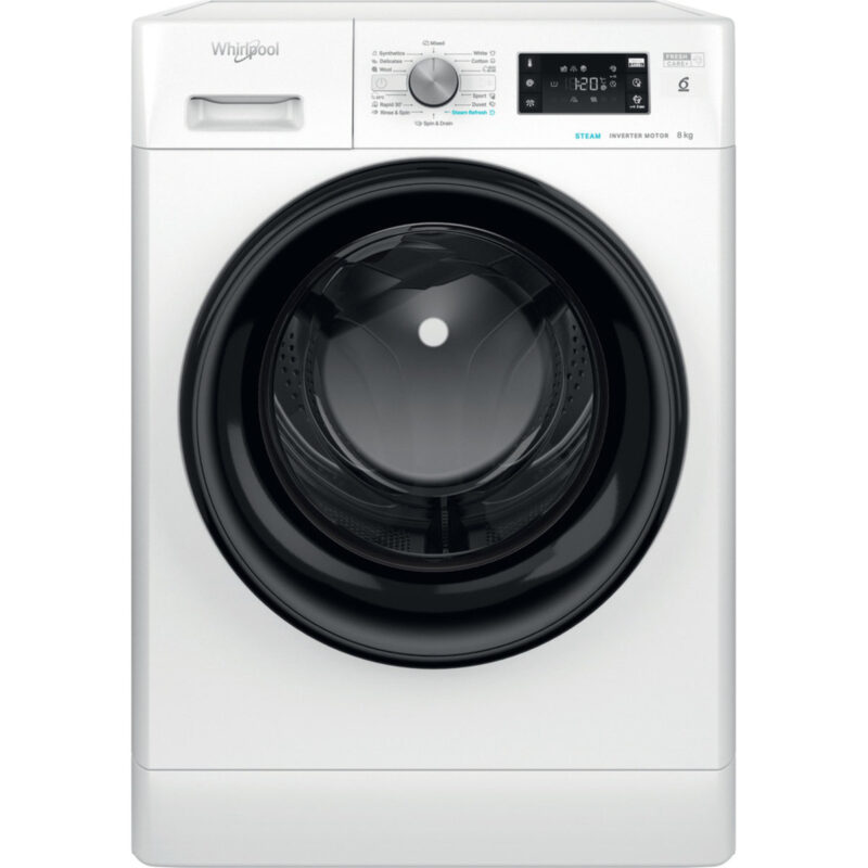 Whirlpool Πλυντήριο Ρούχων FFB 8458 BV EE 8kg με Τεχνολογία Ατμού 1400 Στροφών Λευκό