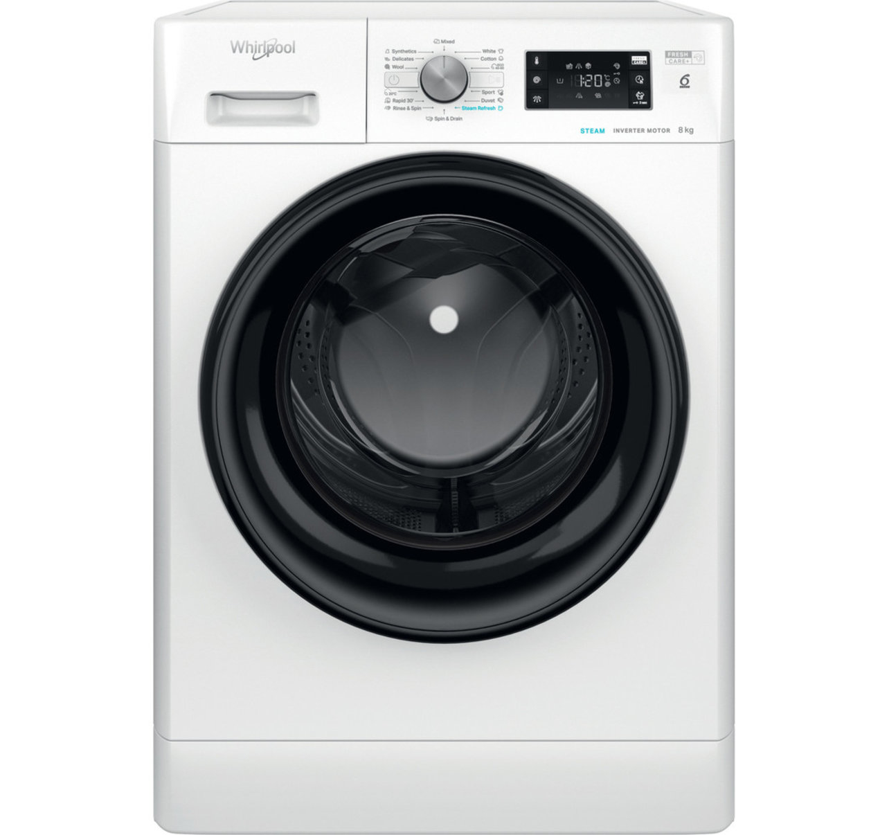 Whirlpool Πλυντήριο Ρούχων FFB 8458 BV EE 8kg με Τεχνολογία Ατμού 1400 Στροφών Λευκό