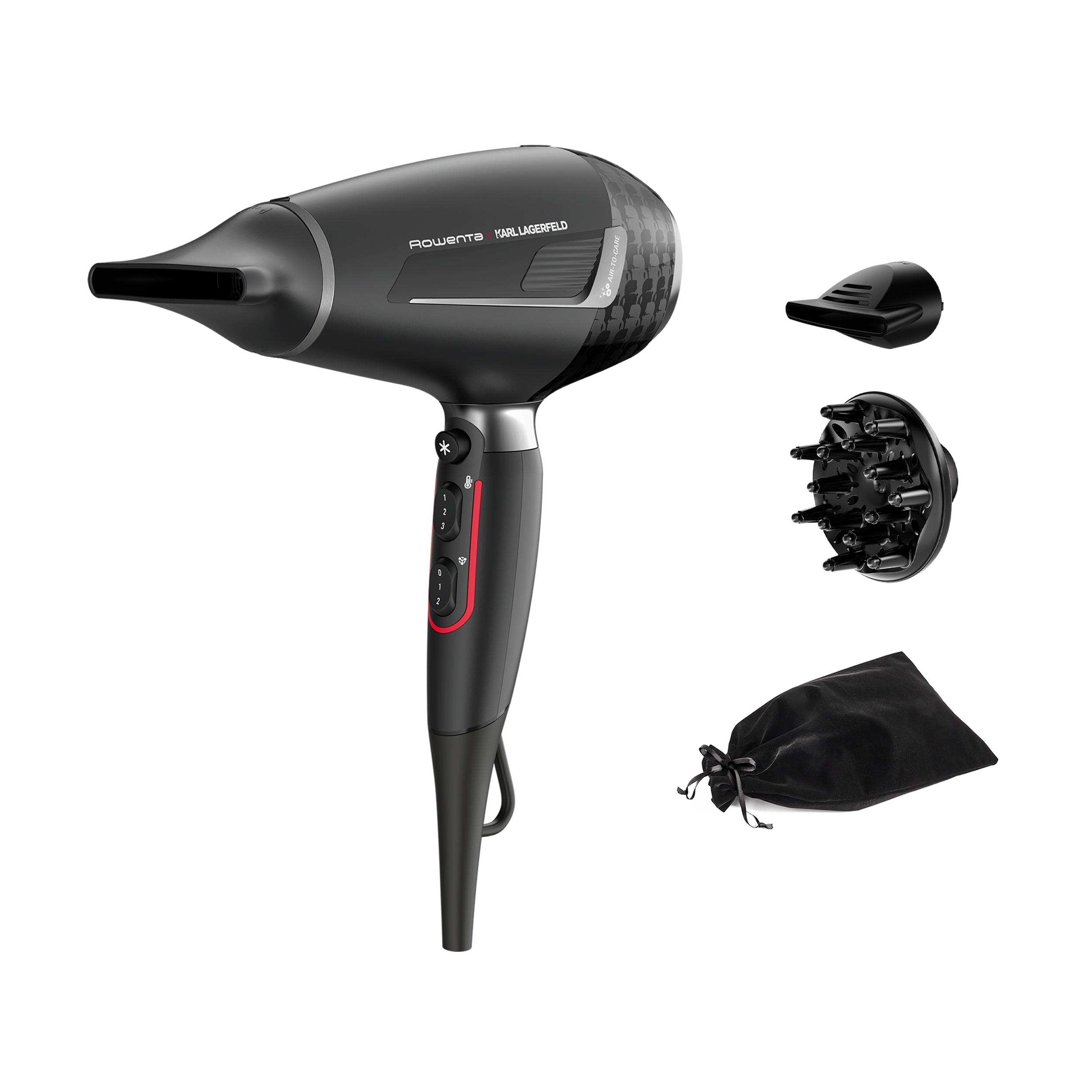 Rowenta K/Pro Stylist CV888L πιστολάκι μαλλιών 2200 W  , Xρώμιο