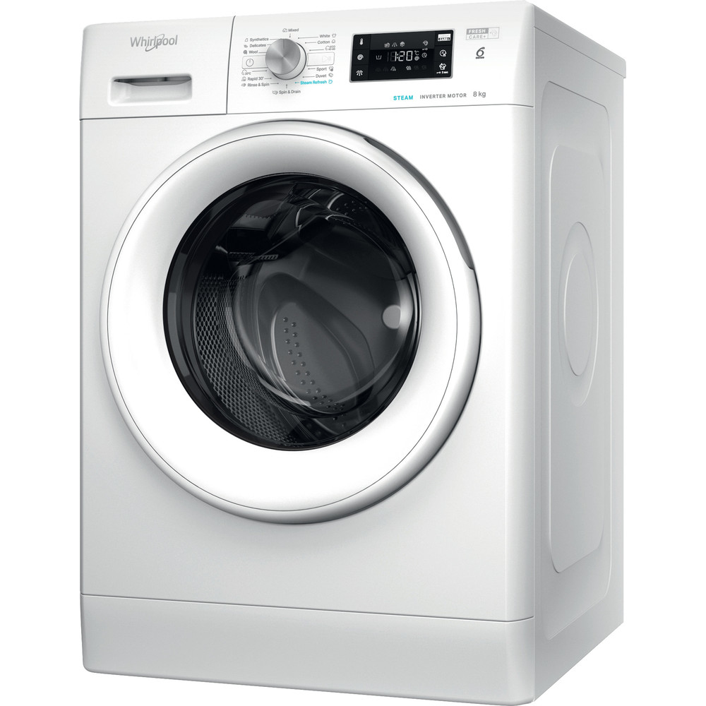 Πλυντήριο Ρούχων Whirlpool FFB 8258 WV EE 8kg B 1200 Στροφών με Ατμό Λευκό