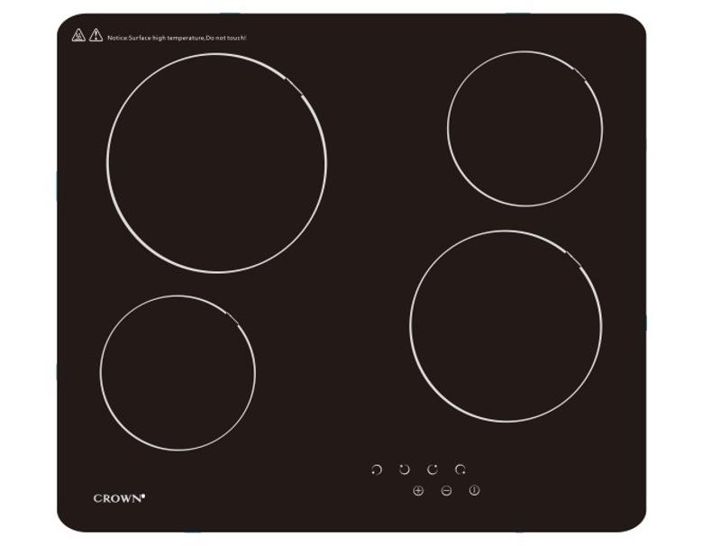 Εστία Αυτόνομη Κεραμική Crown PVT604.C Black με Λειτουργία Κλειδώματος 59x52εκ.