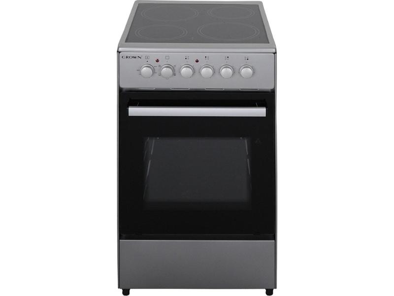 Κουζίνα Crown CEC-5060V IX 47lt με Κεραμικές Εστίες Π50εκ. Inox