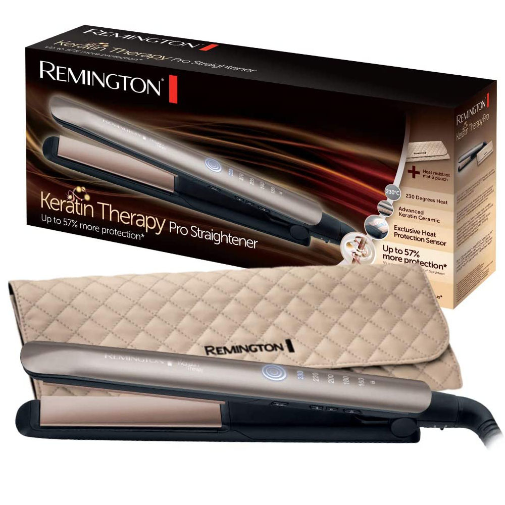 Πρέσα Μαλλιών Remington S8590 Keratin Therapy Pro με Κεραμικές Πλάκες