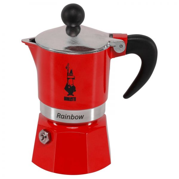 Μπρίκι Espresso Bialetti 4961 Rainbow 1TZ 1cups Κόκκινο
