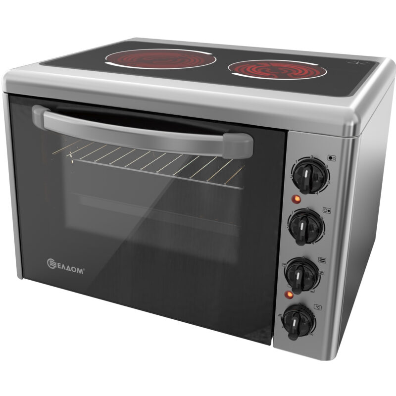 Ηλεκτρικό Φουρνάκι Eldom 201VF-NEW 38lt 3300W με 2 Εστίες Κεραμικές Ιnox