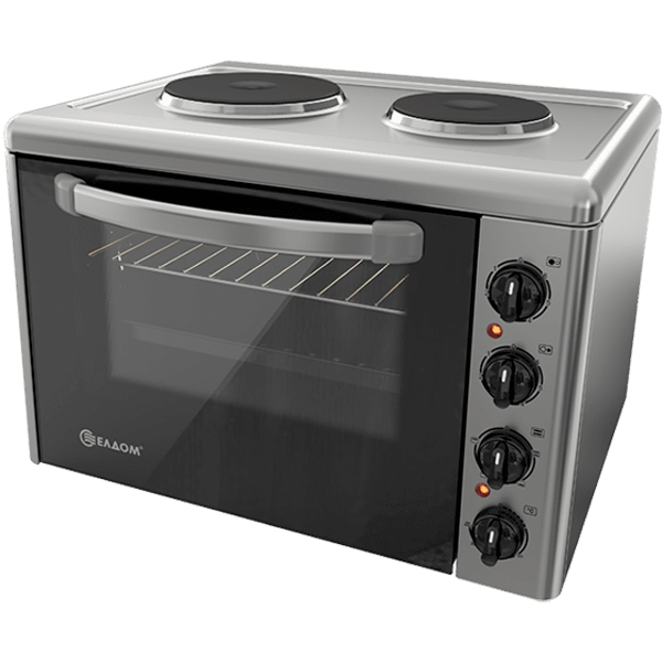 Ηλεκτρικό Φουρνάκι Eldom 203VF-NEW 38lt 3100W με 2 Εστίες Εμαγιέ Inox