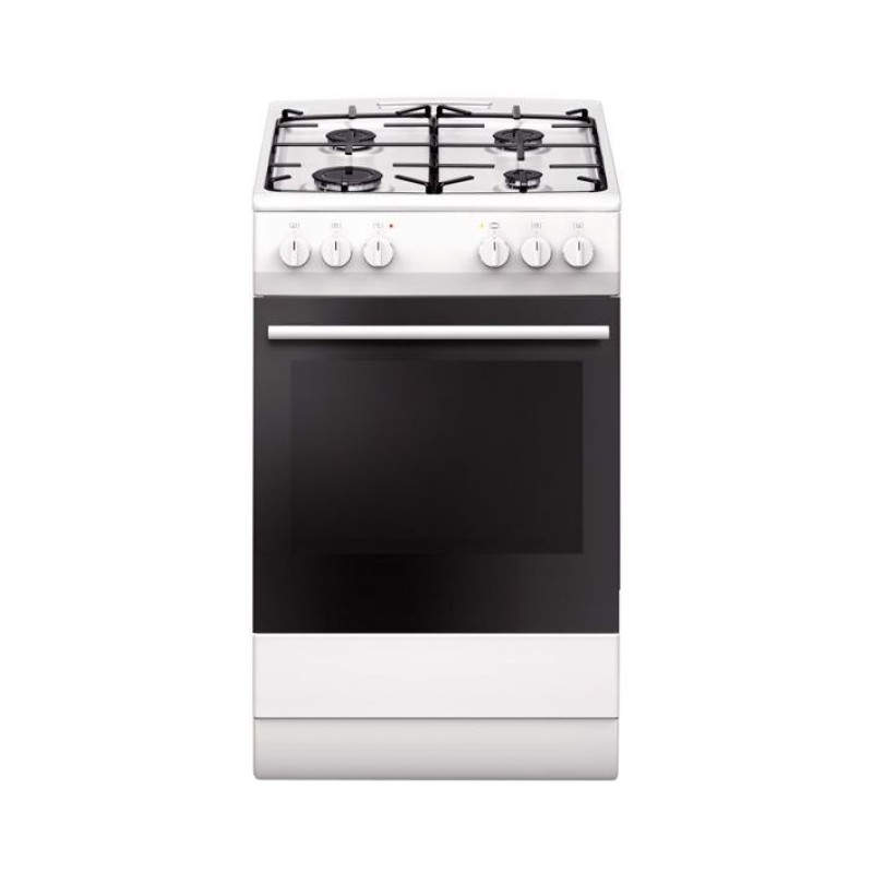 Κουζίνα Amica 510GE3.33ZpQ(W) 62lt Α με Εστίες Υγραερίου και φούρνο Ρεύματος 50εκ Λευκή