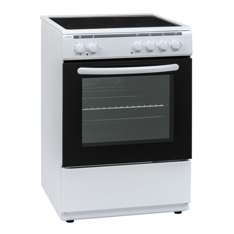 Κουζίνα Crown 60C3MA 65lt με Κεραμικές Εστίες Π60εκ. Λευκή