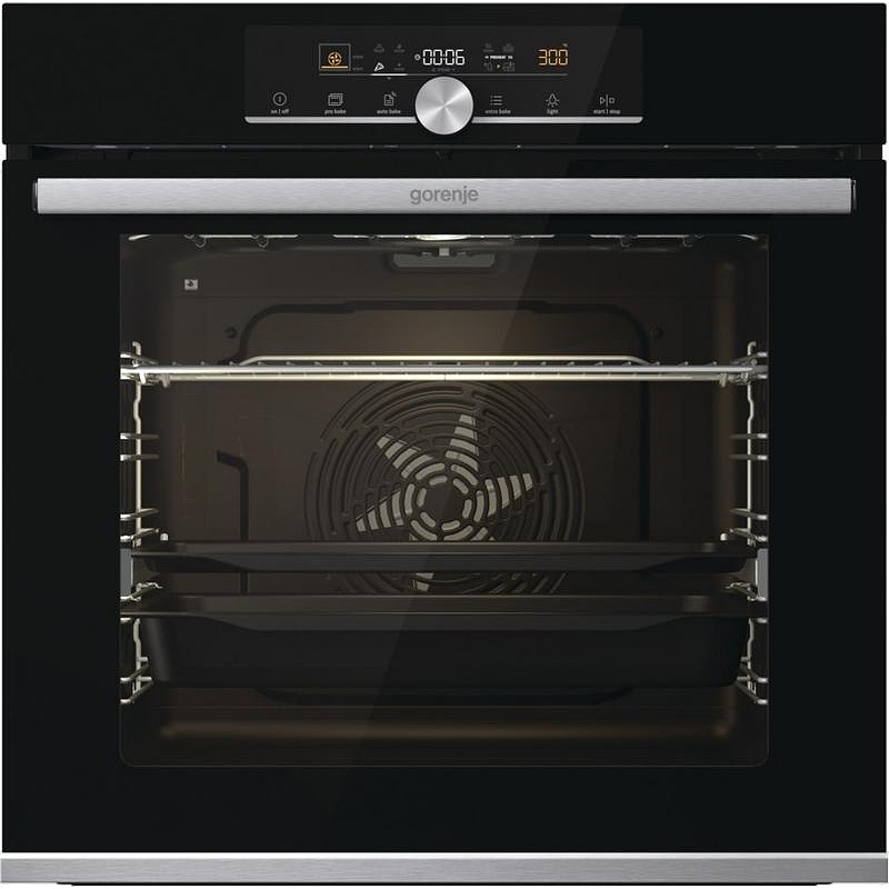 Φούρνος Άνω Πάγκου Gorenje BPSX6747A05BG 77lt A+ με Πυρόλυση και Ατμό Μαύρος