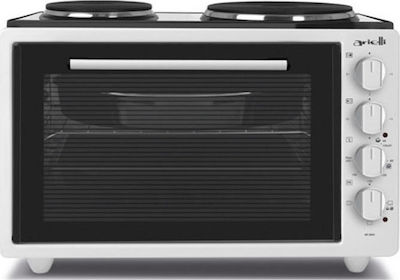 Κουζινάκι Ηλεκτρικό Arielli AO-3642W 42lt με 2 Εστίες Εμαγιέ Λευκό