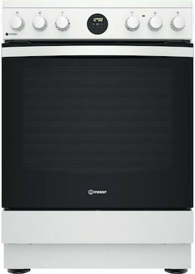 Κουζίνα Indesit IS67V8CHW/E με Κεραμικές Εστίες 69lt Π60εκ.  Λευκή A