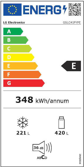 Ψυγείο Ντουλάπα LG GSLC41PYPE 638lt E Inox - Image 2
